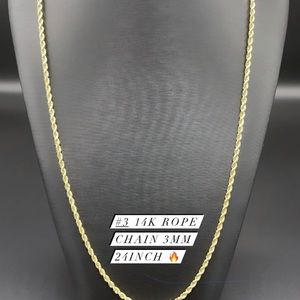 14kt gold rope chain